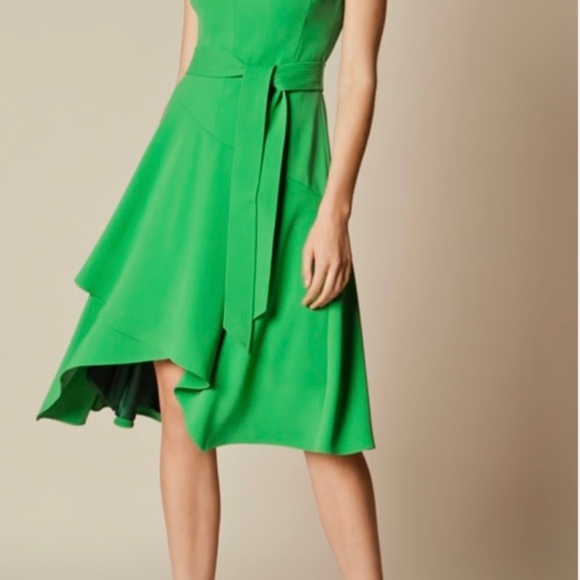 Karen Millen Kelly green fluid day dress size 6 NWOT - Picture 5 of 5
